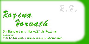 rozina horvath business card